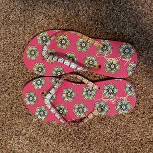 BNWOT Vera Bradley Flip Flops, Size Small